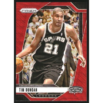 2024-25 Panini Prizm Prizms Ruby Wave #297 Tim Duncan