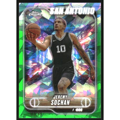2024-25 Topps Chrome Sapphire Green Sapphire #181 Jeremy Sochan