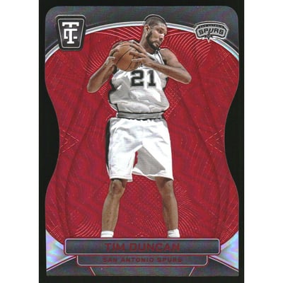2024-25 Totally Certified Mirror Platinum Red Die Cut #176 Tim Duncan LGD