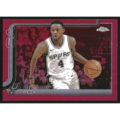 2025-26 Topps Chrome Magenta Refractors #233 De'Aaron Fox