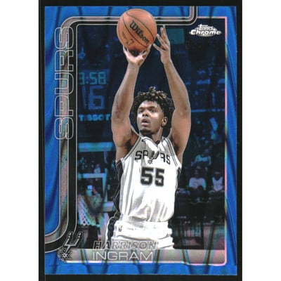 2025-26 Topps Chrome RayWave Blue Refractors #222 Harrison Ingram