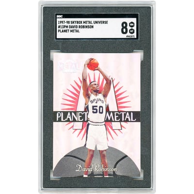 David Robinson San Antonio Spurs 1997-98 Skybox Metal Universe Planet Metal #13 SGC Authenticated 8 Card 