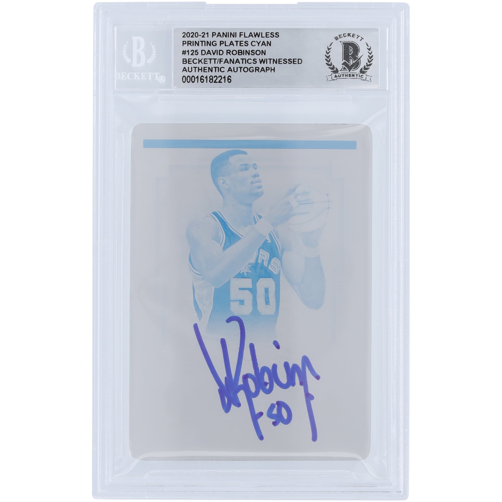 David Robinson San Antonio Spurs Autographed 2020-21 Panini 