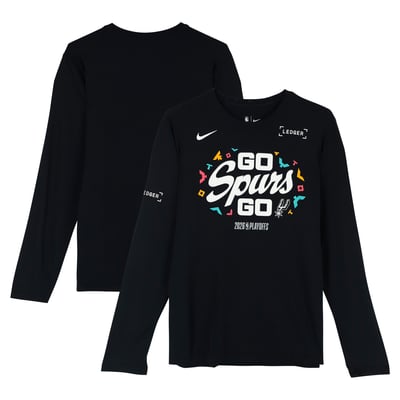De'Aaron Fox San Antonio Spurs Fanatics Authentic Player-Worn Black Long Sleeve Shirt from the 2026 NBA Playoffs - Size L