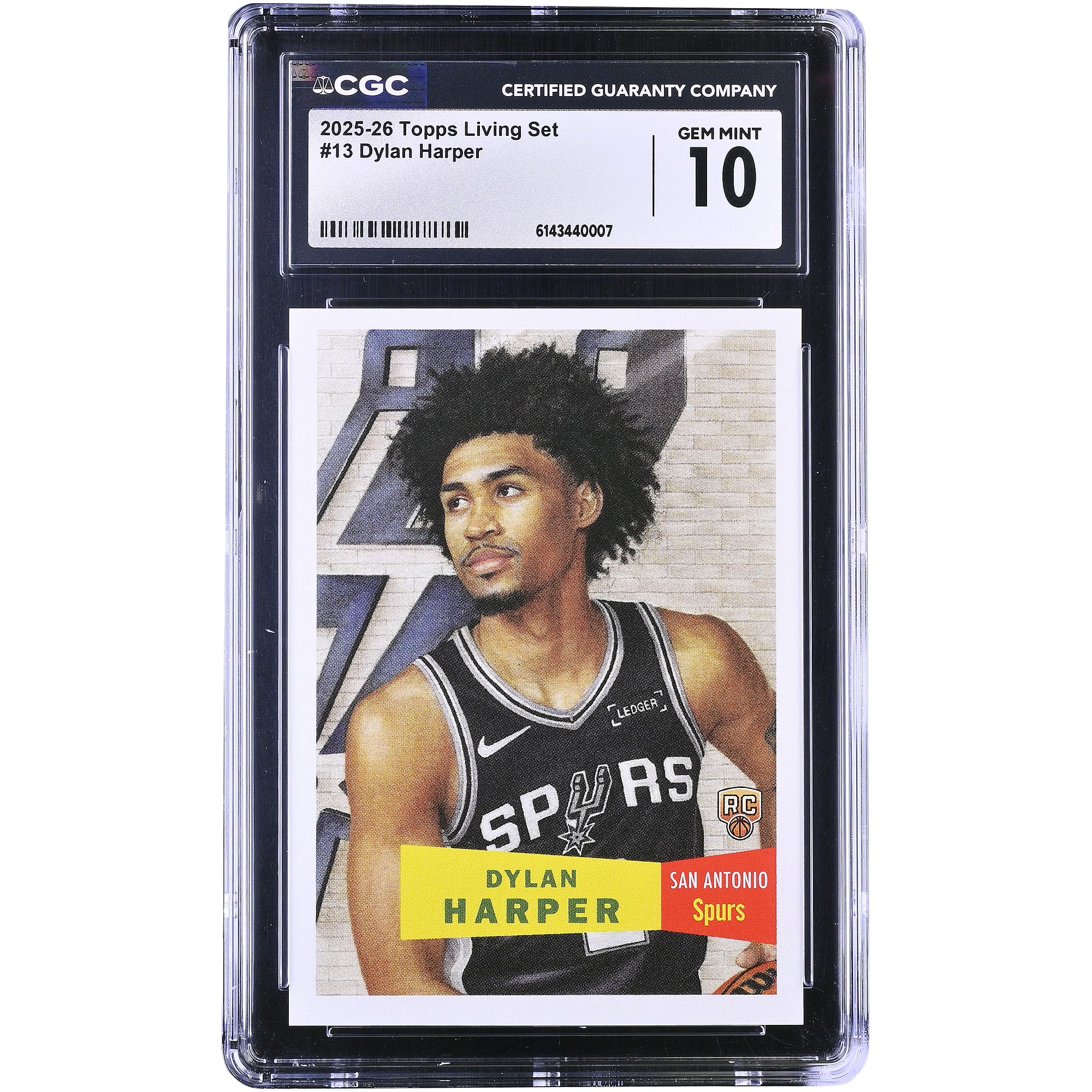 Dylan Harper San Antonio Spurs 2025-26 Topps Living Set #13 CGC 