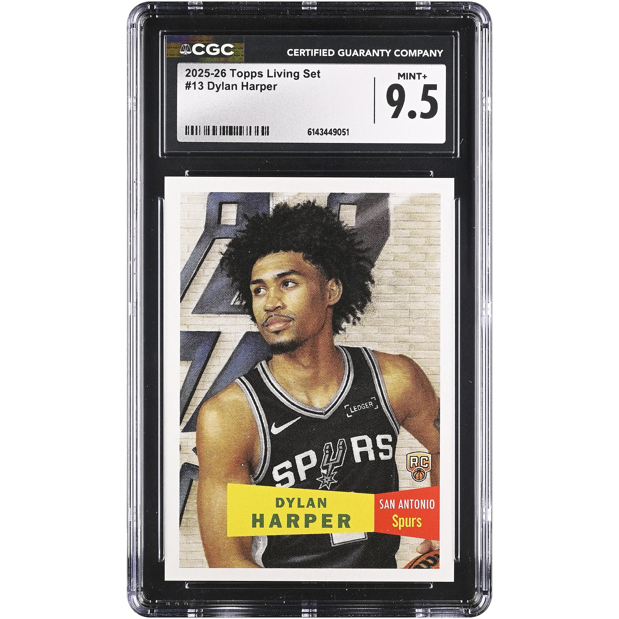 Dylan Harper San Antonio Spurs 2025-26 Topps Living Set #13 CGC 