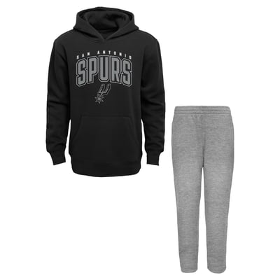 San Antonio Spurs Outerstuff Infant Step By Step Hoodie & Pants Set - Black/Gray