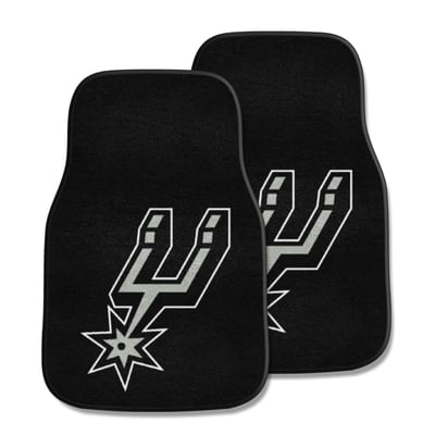 San Antonio Spurs Logo Brands Two-Piece Carpet Car Mat Set