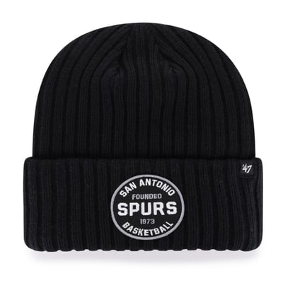  San Antonio Spurs '47 Ribbed Snowdrift Cuffed Knit Hat - Black