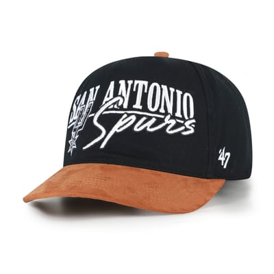 San Antonio Spurs '47 Scribe Line Hitch Adjustable Hat - Black/Tan
