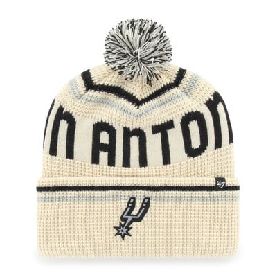 San Antonio Spurs '47 Quattrle Cuffed Knit Hat with Pom - Natural