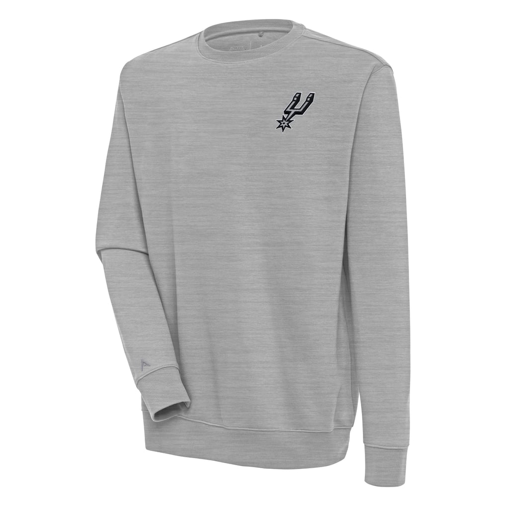  San Antonio Spurs Antigua Victory Pullover Sweatshirt - Heather Gray