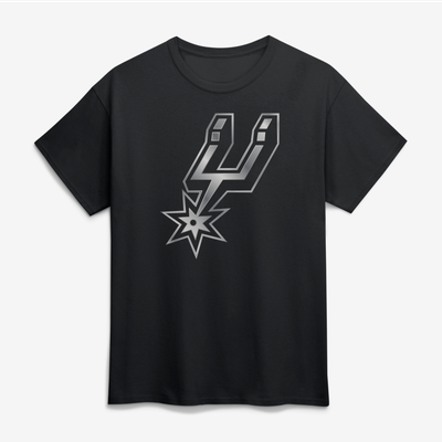 San Antonio Spurs Big & Tall Metallic Mascot T-Shirt - Black
