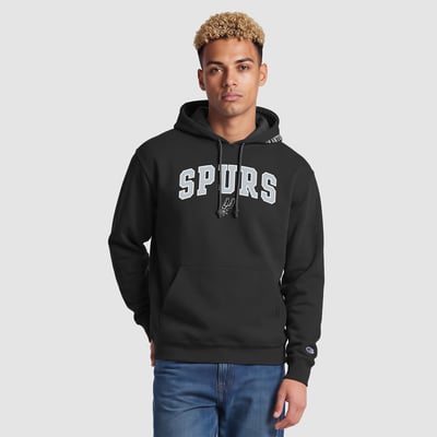  San Antonio Spurs Champion Contrast Liner Pullover Hoodie - Black
