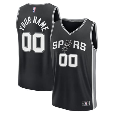 San Antonio Spurs Fanatics Fast Break Custom Jersey - Icon Edition - Black