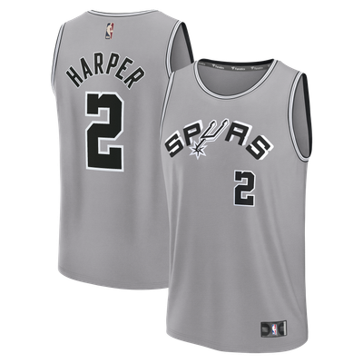 Dylan Harper San Antonio Spurs Fanatics Fast Break Jersey - Classic Edition - Silver