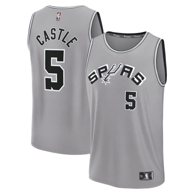 Stephon Castle San Antonio Spurs Fanatics Fast Break Jersey - Classic Edition - Silver