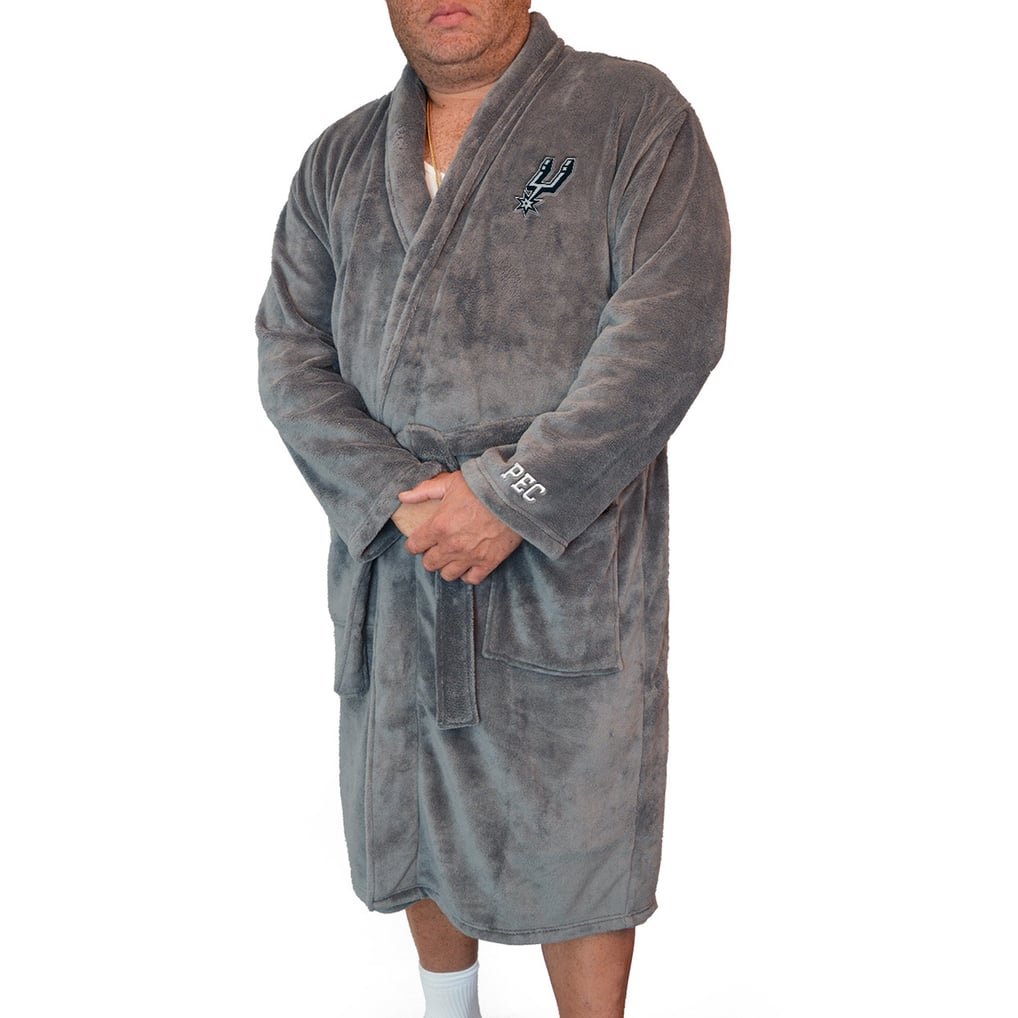San Antonio Spurs ISlide Personalized Boss Robe - Gray