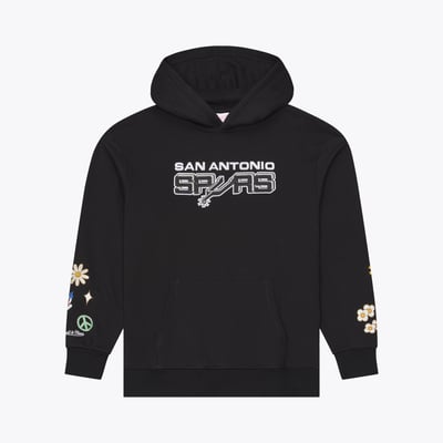  San Antonio Spurs Mitchell & Ness ABA Fleece Hoodie - Black
