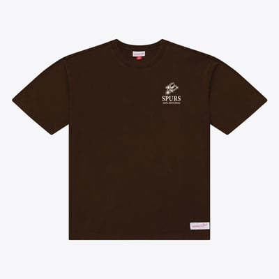  San Antonio Spurs Mitchell & Ness Essentials Chocolate T-Shirt - Brown