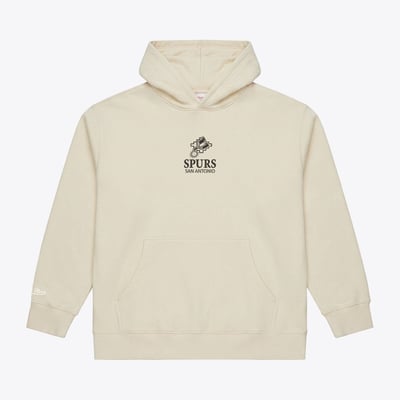San Antonio Spurs Mitchell & Ness Core Fleece Hoodie - Cream
