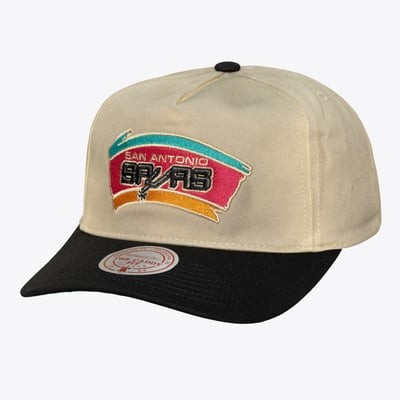 San Antonio Spurs Mitchell & Ness Hardwood Classics Retro Roots Snapback Hat - Cream
