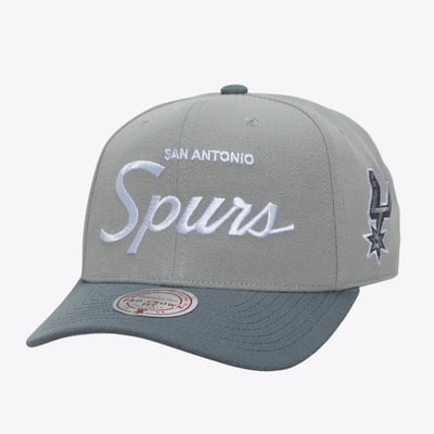 San Antonio Spurs Mitchell & Ness Thunderstorm Head Coach Pro Crown Snapback Hat - Gray