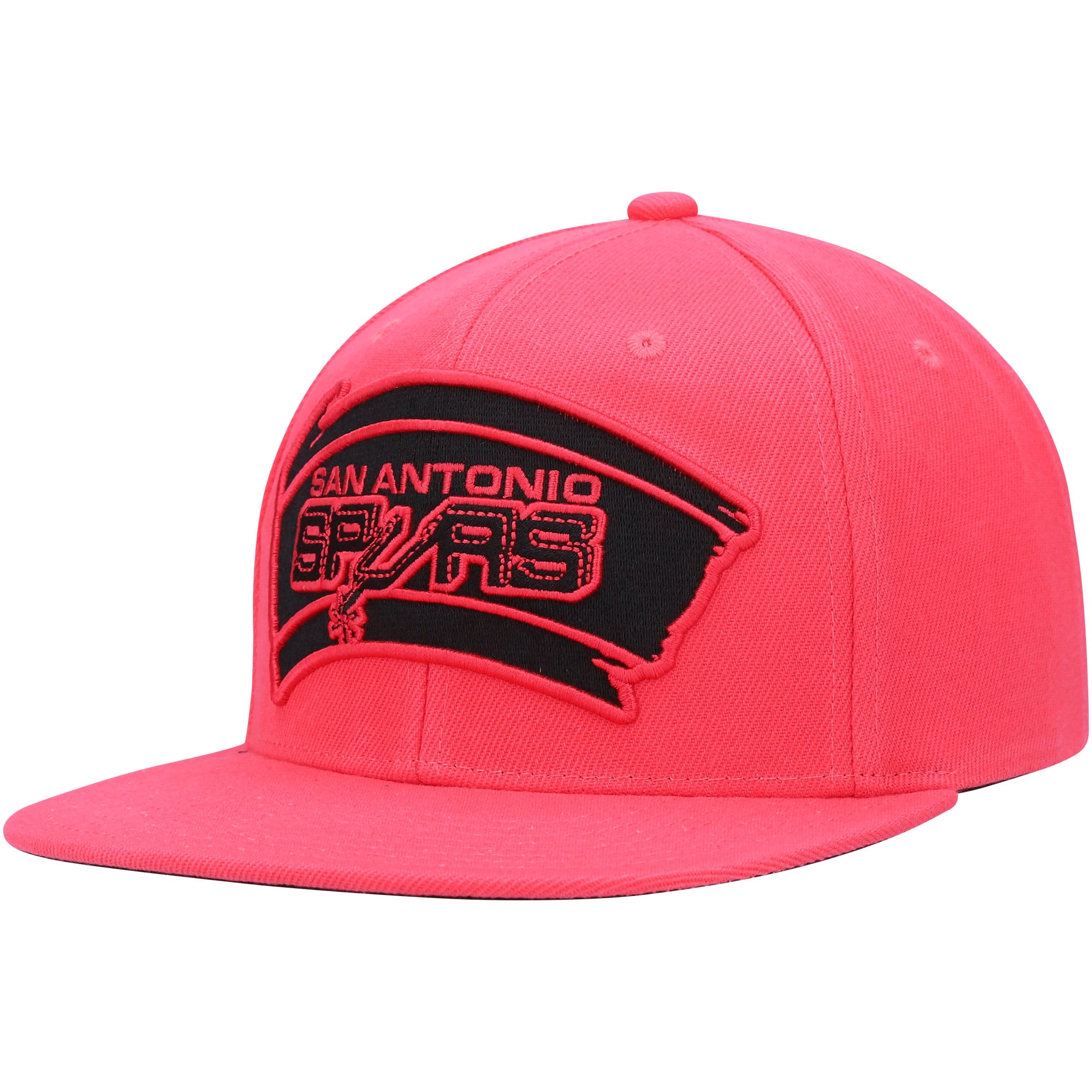 Mitchell & Ness San Antonio Spurs 35th Anniversary‎ Snapback Hat Pink Bottom Exclusive Mitchell & Ness San Antonio Spurs Pink Snapback  main image 2