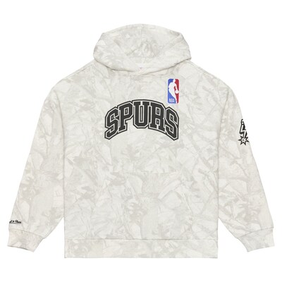  San Antonio Spurs Mitchell & Ness Ghosted Fleece Hoodie - White