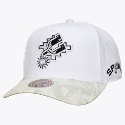 San Antonio Spurs Mitchell & Ness Ghosted Pro Adjustable Hat - White
