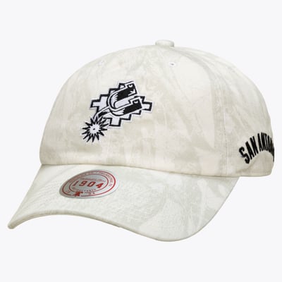 San Antonio Spurs Mitchell & Ness Ghosted Strapback Hat - White
