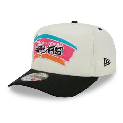 San Antonio Spurs New Era City A-Frame 9FIFTY Snapback Hat - Cream/Black