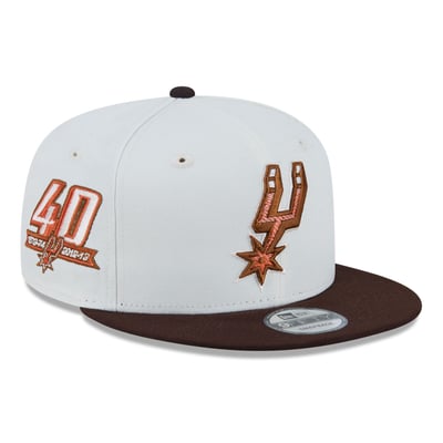  San Antonio Spurs New Era Pumpkin Spice 9FIFTY Snapback Hat - White