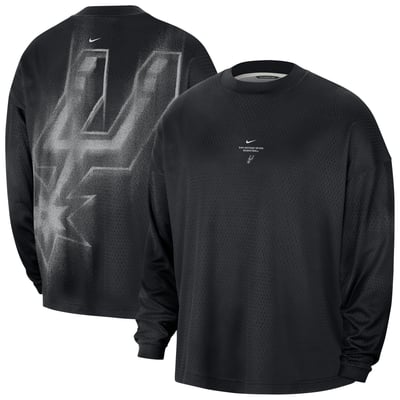 San Antonio Spurs Nike 2026 Standard Issue Pre-Game Performance Long Sleeve T-Shirt - Black
