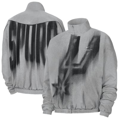 San Antonio Spurs Nike 2026/27 Standard Issue On-Court Game Theater Loud Full-Zip Jacket - Silver