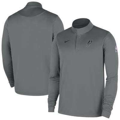 San Antonio Spurs Nike Authentic Coaches Quarter-Zip Dri-FIT Top - Silver