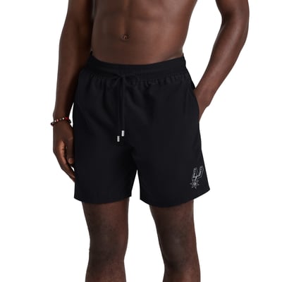 San Antonio Spurs Vilebrequin by G-III Solid Swim Trunks - Black