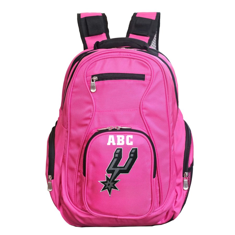 San Antonio Spurs MOJO Pink Personalized Premium Laptop Backpack