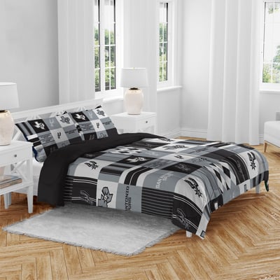 San Antonio Spurs Pegasus Patchwork Plaid Three-Piece Full/Queen Bed in a Bag Set