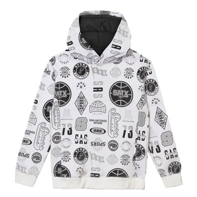 San Antonio Spurs Outerstuff Preschool 3-and-D Allover Hoodie - White