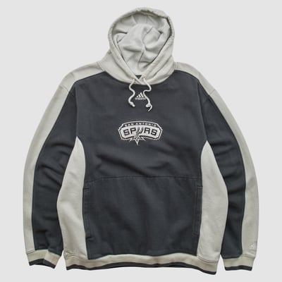 San Antonio Spurs Adidas 2010s Hooded Pullover Sweatshirt - Black - M by Fanatics Real Vintage