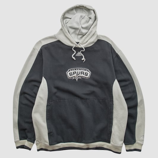 San Antonio Spurs Adidas 2010s Hooded Pullover Sweatshirt - Black - M by Fanatics Real Vintage