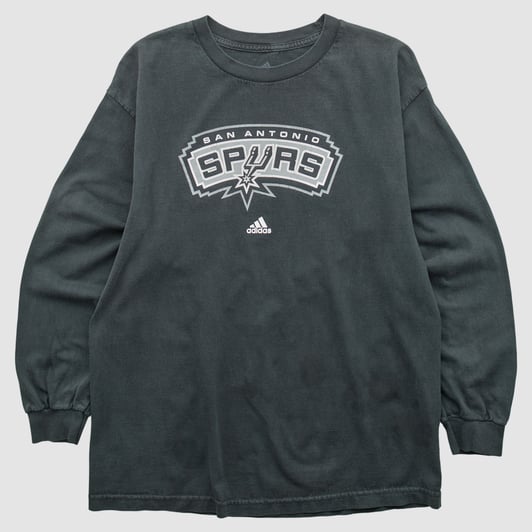 San Antonio Spurs Adidas 2010s Long Sleeve T-shirt - Black - M by Fanatics Real Vintage