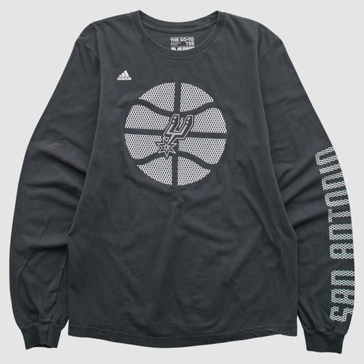 San Antonio Spurs Adidas 2010s Long Sleeve T-shirt - Black - S by Fanatics Real Vintage