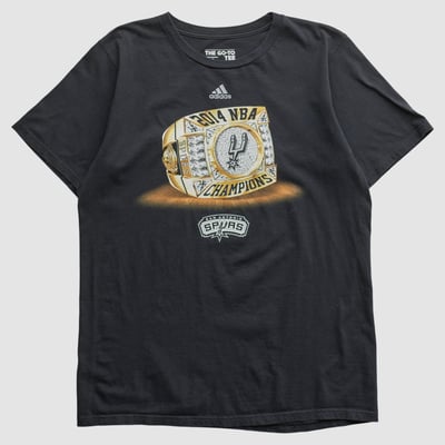 San Antonio Spurs Adidas 2014 T-shirt - Black - S by Fanatics Real Vintage