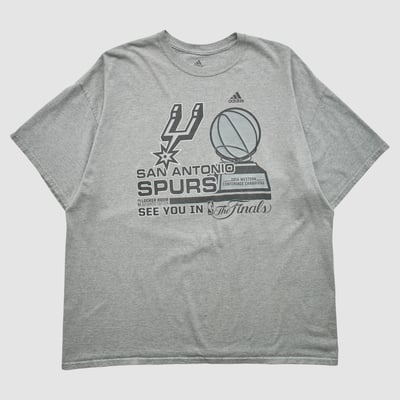 San Antonio Spurs Adidas 2014 T-shirt - Heather Gray - 2XL by Fanatics Real Vintage