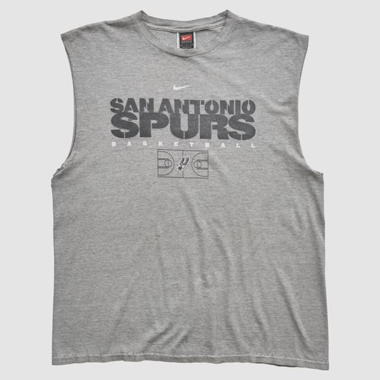 San Antonio Spurs Nike 2000s Tank - Heather Gray - 2XL by Fanatics Real Vintage