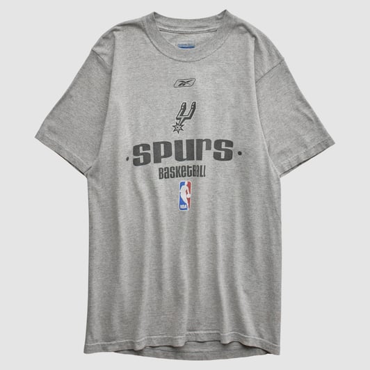 San Antonio Spurs Reebok 2000s T-shirt - Heather Gray - M by Fanatics Real Vintage