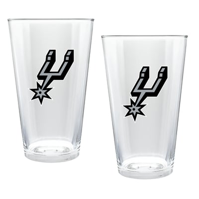 San Antonio Spurs Two-Piece 16oz. Double Play Pint Glass Set