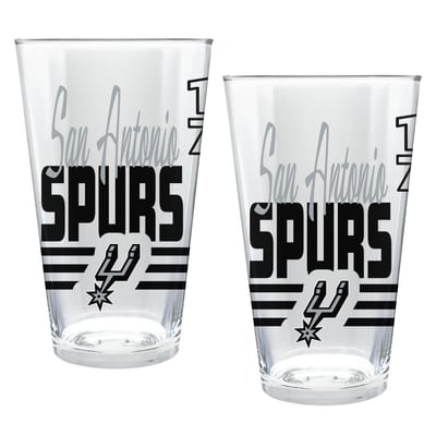 San Antonio Spurs Two-Piece 16oz. Heritage Pint Glass Set